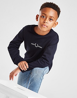 Fred Perry Embroidered Crew Sweatshirt Children