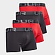 Black/Red Under Armour 4-Pack Boxers Junior