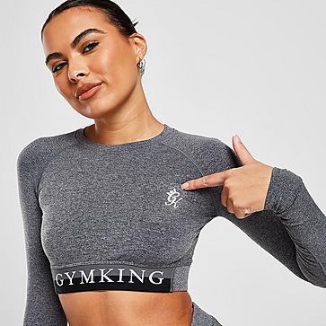 Gym King Sports Results Long Sleeve Crop Top