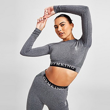 Gym King Sports Results Long Sleeve Crop Top