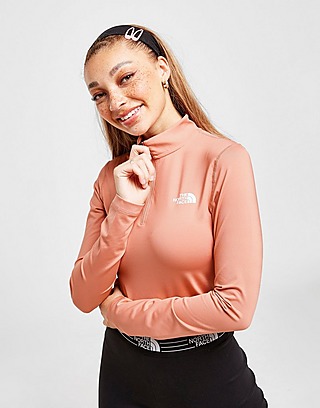 The North Face 1/4 Zip Long Sleeve Crop Top