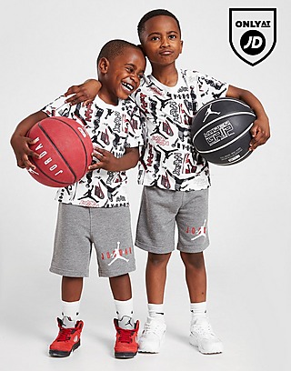 Jordan All Over Print T-Shirt & Shorts Set Children