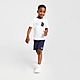 White/Blue The North Face T-Shirt/Shorts Set Children