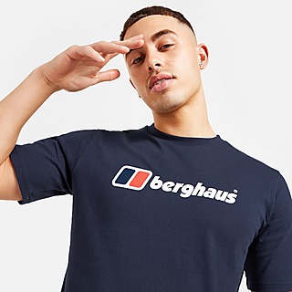 Berghaus Big Corporate Logo Mens Short Sleeve Outdoor T-Shirt Tee Grey 
