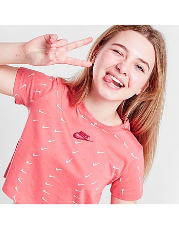 Nike Girls' Repeat Swoosh Crop T-Shirt Junior