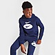 Blue/Blue/Grey/Grey Nike Oval Logo Swoosh Hoodie Junior