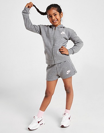 Nike Girls' Club Full Zip Hoodie/Shorts Set Children