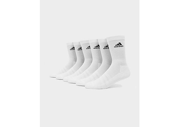 adidas 6 Pack Badge of Sport Cushioned Crew Socks - White