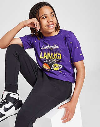Nike NBA LA Lakers Spellout T-Shirt Junior