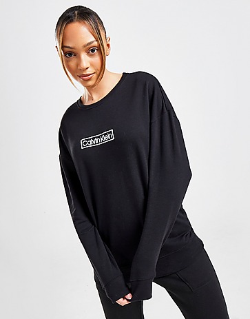 Calvin Klein Box Logo Long Sleeve Crew Sweatshirt
