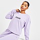Purple Calvin Klein Box Logo Long Sleeve Crew Sweatshirt