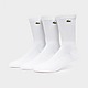 White Lacoste 3-Pack Sport Socks
