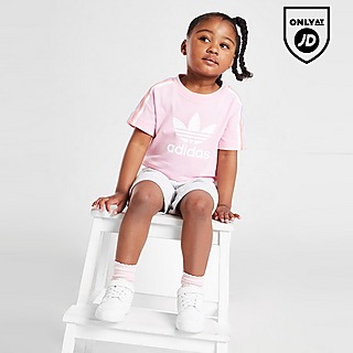 top Bottom Real Pink/White 18M adidas Originalsadidas Originals Baby Girls Originals Short & Tee Set Marque  