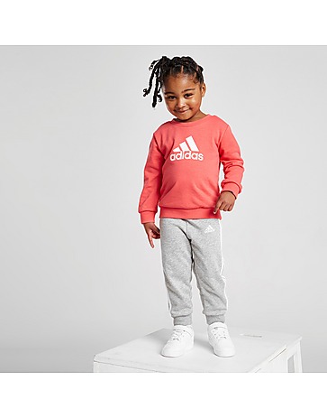 adidas Girls' Badge of Sport Logo Tracksuit Infant