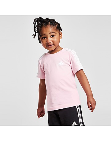 adidas Girls' 3-Stripes T-Shirt & Shorts Set Infant