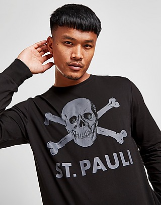 Official Team St. Pauli Skull Long Sleeve T-Shirt
