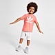 Pink adidas Originals Tape T-Shirt/Shorts Set Children