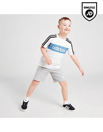 adidas Linear Essential T-Shirt/Shorts Set Children