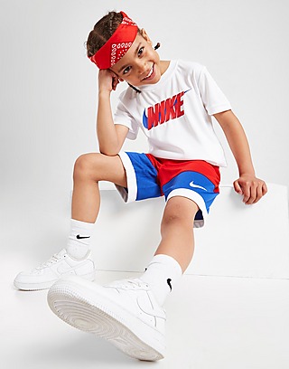 Nike Colour Block T-Shirt & Shorts Set Children