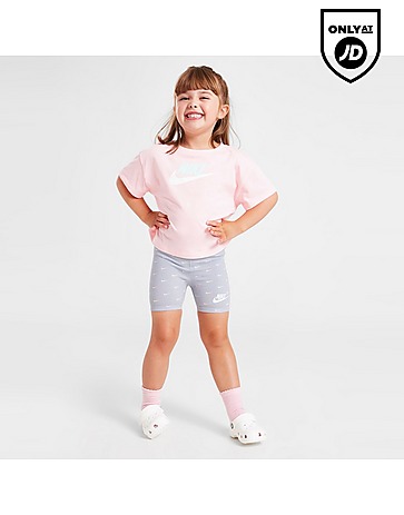 Nike Girls' All Over Print T-Shirt/Shorts Set Infant