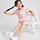 Pink adidas Originals Girls' Tri Stripe T-Shirt/Shorts Set Children