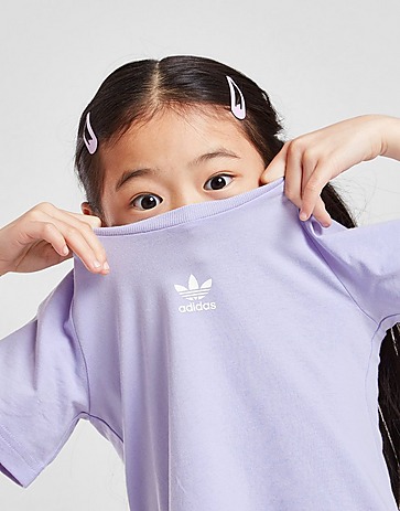 adidas Originals Girls' Repeat Trefoil T-Shirt/Shorts Set Children