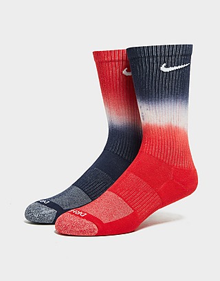 Nike 2 Pack Crew Everyday+ Dip Dyed Socks