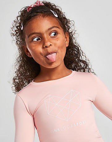 Pink Soda Sport Girls' Long Sleeve Logo Top Children