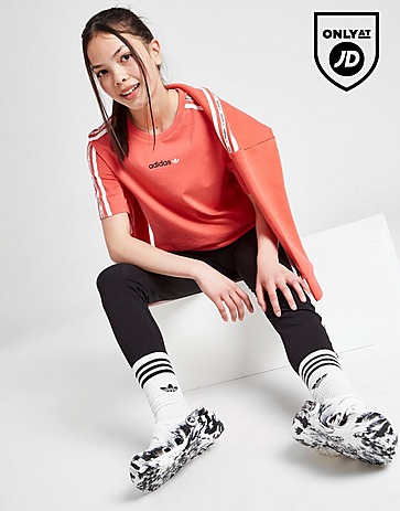 adidas Originals Girls' Microtape 3-Stripes T-Shirt Junior