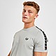 Grey Fred Perry Taped Ringer T-Shirt