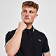 Black Fred Perry Twin Tipped Polo Shirt