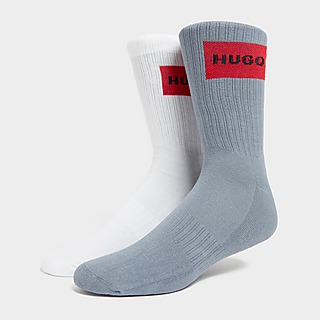 HUGO 2 Pack Rib Label Socks