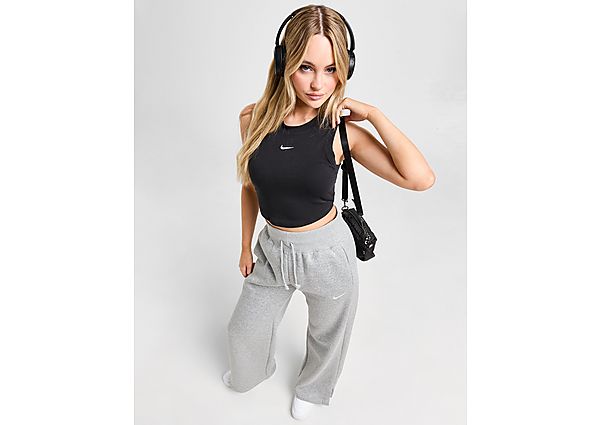 Nike Sportswear Phoenix Fleece Joggingbroek met hoge taille en wijde pijpen voor dames Dark Grey Heather Sail- Dames