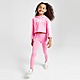 Pink adidas Girls' Linear Crop Hoodie/Leggings Set Children