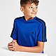 Blue/Blue/Black adidas 3-Stripes Sport T-Shirt Junior
