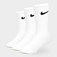 White Nike 3 Pack Crew Socks Junior
