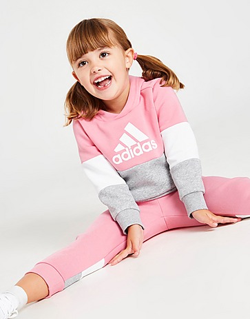 adidas Girls' Colour Block Hoodie Tracksuit Infant