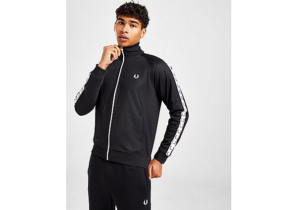 Fred Perry Tape Track Top Black- Heren