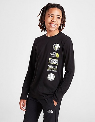 The North Face Long Sleeve Repeat Globe T-Shirt Junior