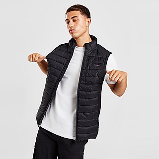 Represent Synthetic All Over Logo Collared Gilet in Black for Men Mens Clothing Jackets Waistcoats and gilets 