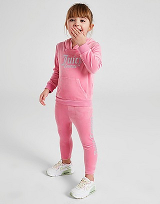 Pink JUICY COUTURE Velour Full Zip Hooded Tracksuit Infant - JD Sports  Global