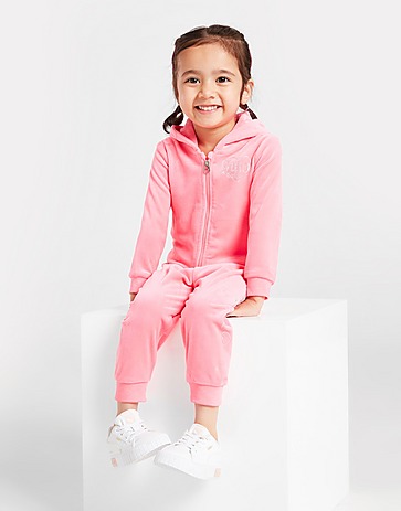 JUICY COUTURE Girls' Velour Full Zip Hooded Tracksuit Infant
