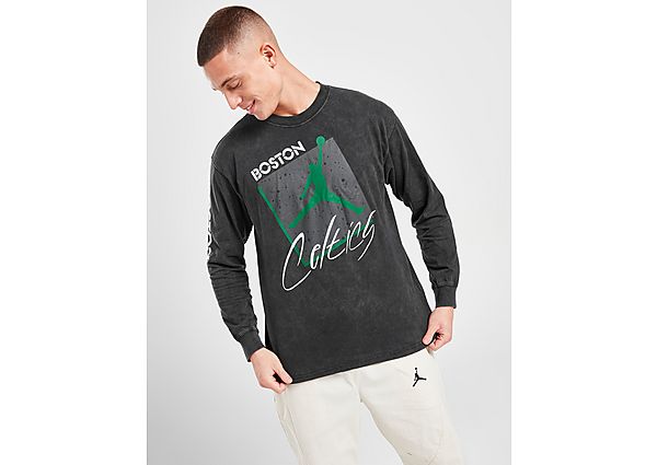 Jordan NBA Boston Celtics Long Sleeve T-Shirt - Black - Mens