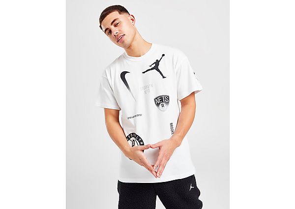Jordan NBA Brooklyn Nets Max90 T-Shirt - White - Mens