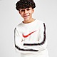 Grey/Red Nike Repeat Tape Crew Sweatshirt Junior