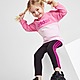 Pink/Black adidas Girls' Linear Crew/Leggings Set Infant