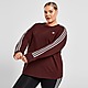 Red adidas Originals Plus Size 3-Stripes California Long Sleeve T-Shirt