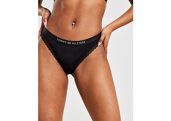 Tommy Hilfiger Lace Thong - Black - Womens