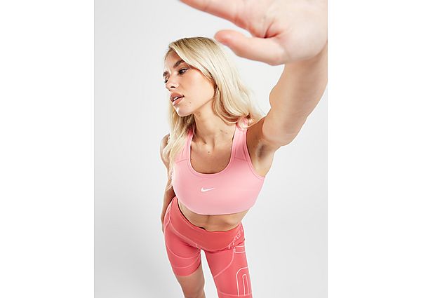 Nike Running Swoosh Sports Bra - Pink - Womens