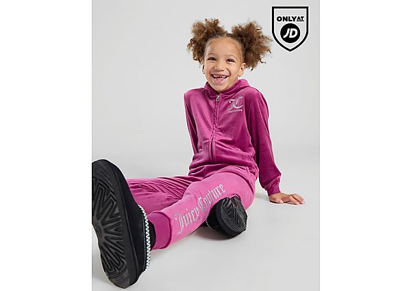 Juicy Couture ' Velour Full Zip Hooded Tracksuit Children Purple